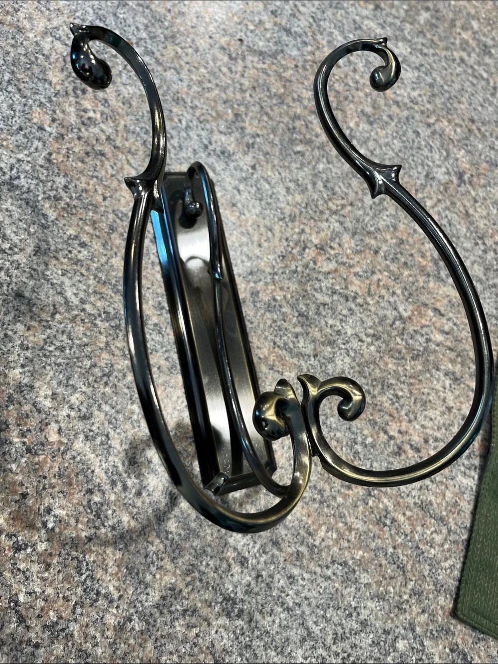 PartyLite Brass-Toned Scroll Wall Hook